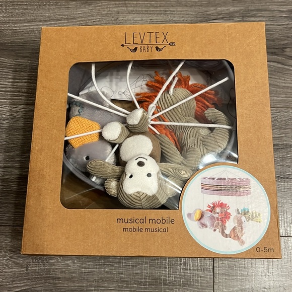 Levtex Other - Levtex Baby Musical Mobile for Crib. 0-5 mo Animals Rotates to Lullaby Open Box